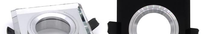Black Crystal Square Fixed Aluminum Halogen LED Spot Light Fixture Frame Holder (LT2123)