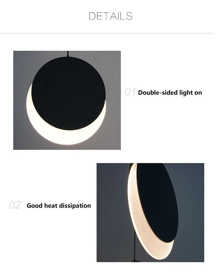 Xcellent Designer New Moon Crescent Lighting LED Pendant Lamp Chandelier