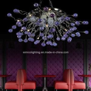 Purple Crystal Ball Chandelier Ceiling Lamp High Quality