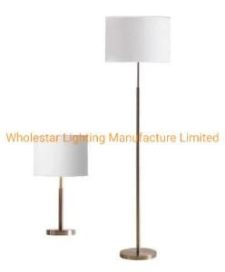 Modern Metal Table Lamp and Floor Lamp with Fabric Shade (WH-565)