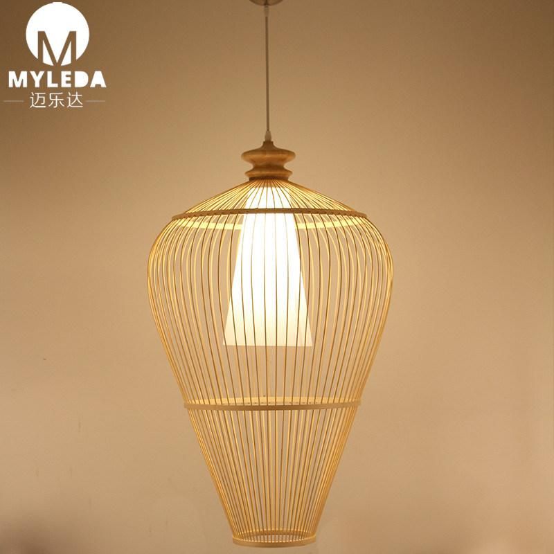 Bamboo Lantern Wood Decoration Hanging Light Fixture Chandelier