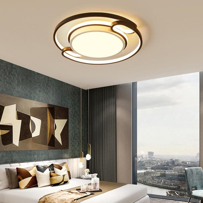 Simple Modern Round LED Living Room Light Creative Study Light Luxury Room Ceiling Lamp