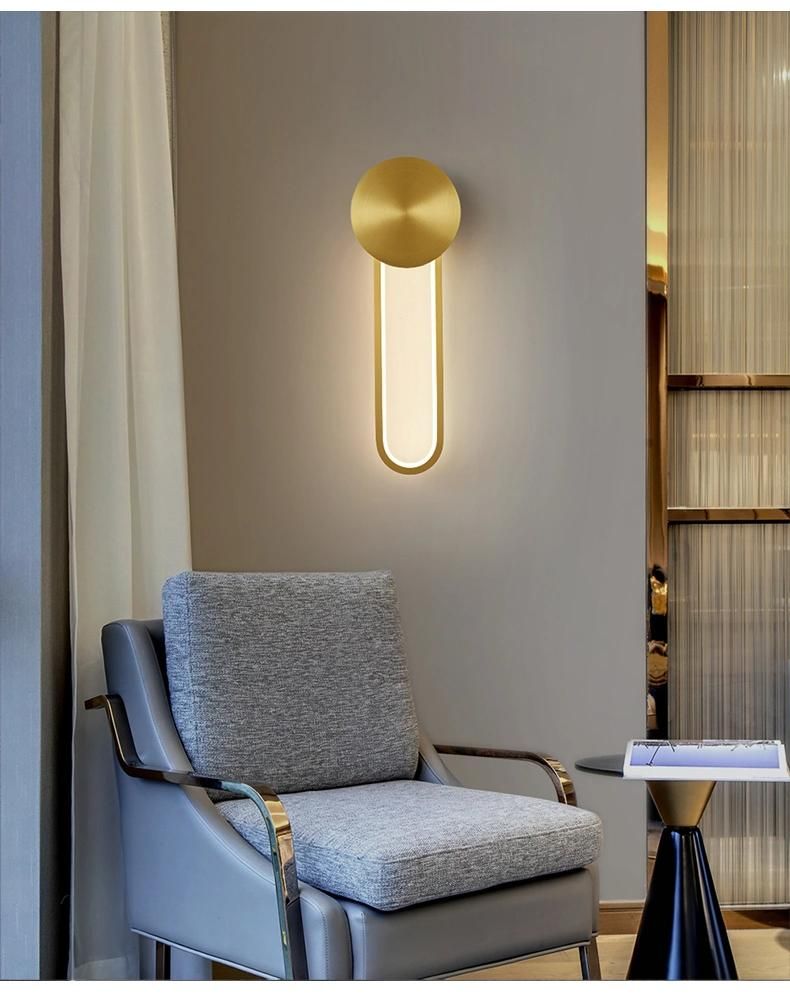 Modern Wall Lamp Lights for Bedroom Bedside Corridor Aisle Copper Wall Lamp (WH-OR-46)