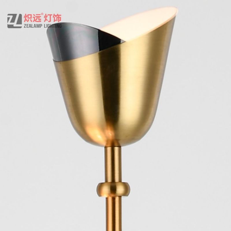 Indoor Modern Luxury Brass Color Standing Lamp Light for Hotel