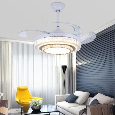 Dafangzhou 72W Lighting China Decorative PCS ABS Blade Retractable Ceiling Fan LED Light Pendant Lighting