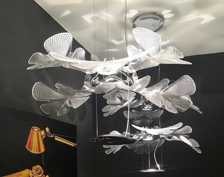 High Quality Leaf Big Chandelier Decorative Room LED Pendant Lamp
