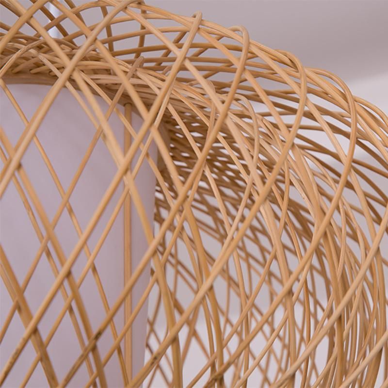 Rattan Chandelier Dining Room Lamps Bedroom Pendant Woven Lamps