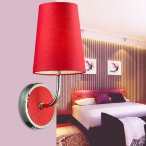 Hotel Lighting Wall Lamps with Red Leather Fabric (XY MB028-1RE)