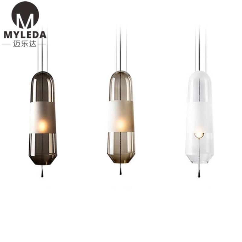 Modern Restaurant Glass Chandelier Lamp Hotel Room Bedside Bar Lighting