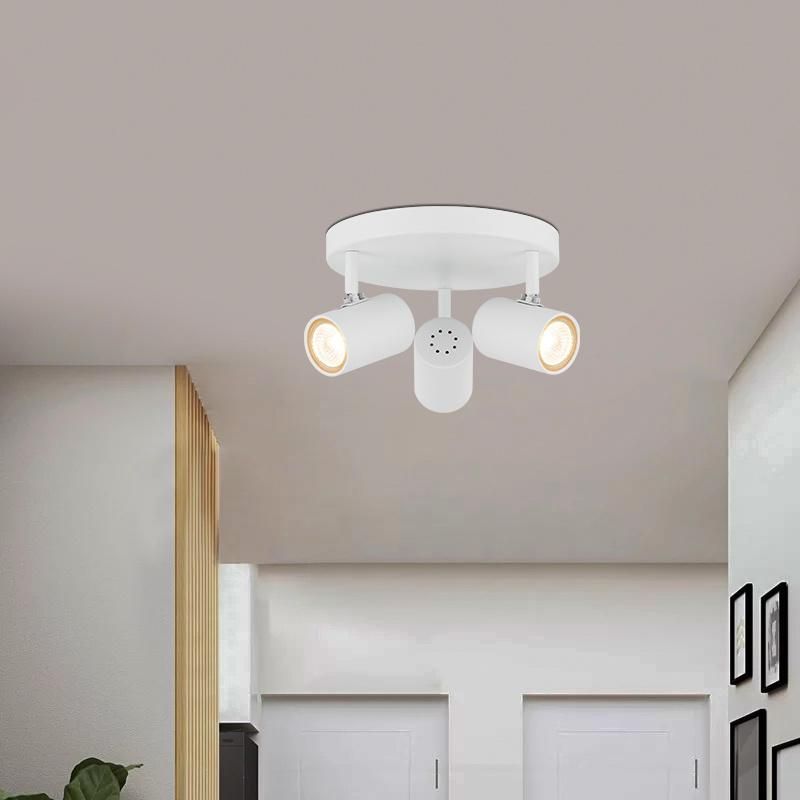 Nordic Modern Style LED Manufacturers Direct Sales Flexibly Rotate Lights Indoor Decoration Pendant Sandy White Ceiling Lamp GU10 for Bedroom Living Room