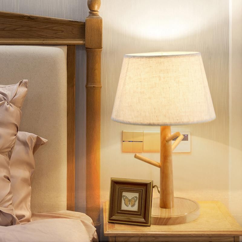 Vintage Wooden Table Lamps Bedside Lamps Designer Reading Light LED