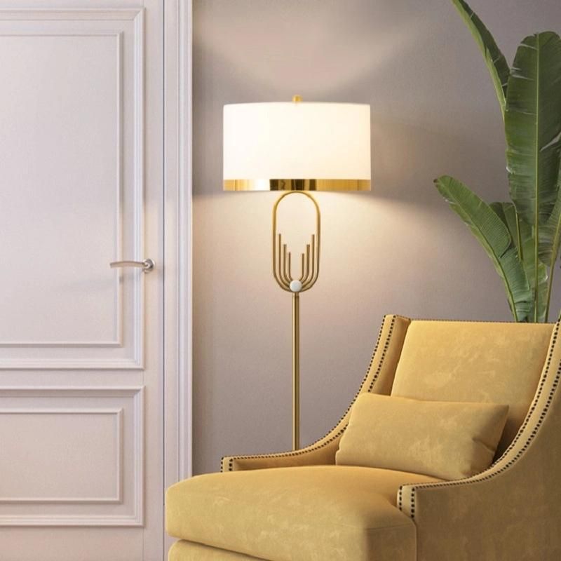 Creative U Shape Metal Tubular Floor Lamp Phnom Penh Lampshade Gold Floor Lamp (WH-MFL-24)