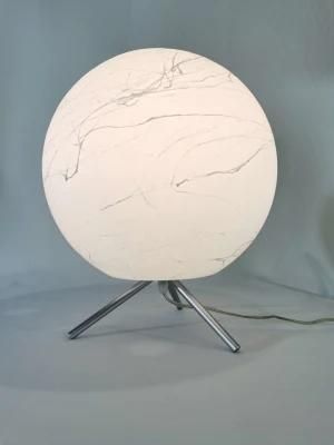 Hot Selling Creative Design PU Silk Material Moon Ball Shape Hotel Bedroom Bedside Student Desk Lamp