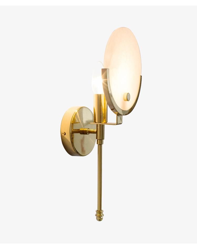 Living Room Marble Modern Wall Light in Brass
