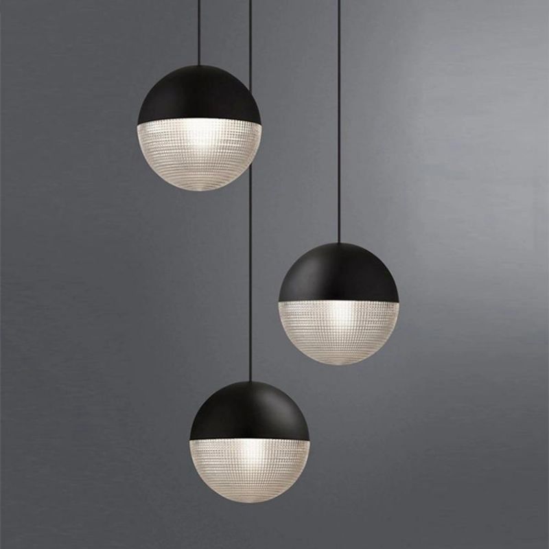 LED Glass Ball Pendant Lights Postmodern Gold Black Minimalist Lamp Dining Room Bar Kitchen Pendant Lamp (WH-AP-173)