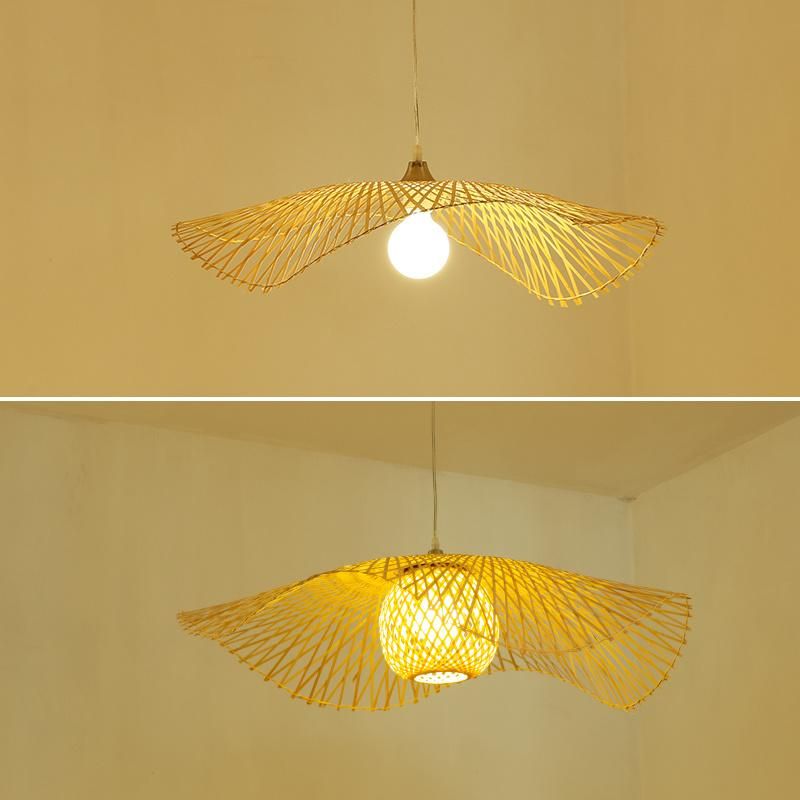 Wooden Bulb Restaurant Mall Chandelier Dining Room Pendant Lamp Light
