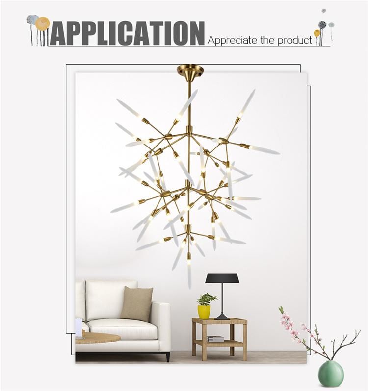 LED Bamboo Pendant Chandelier Lamp for Room