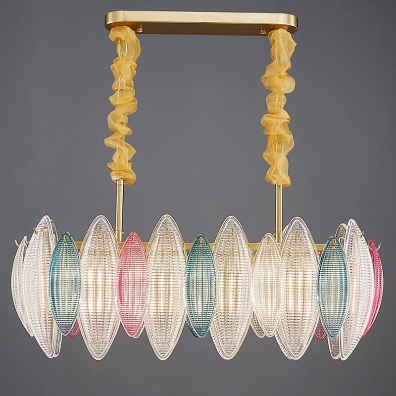 Asian Lotus Style Crystal Chandelier Bedroom Dining Room Pendant Lamp