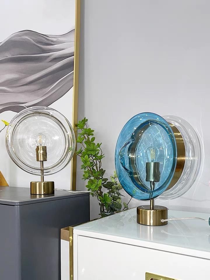 Post Modern Simple and Creative Glass Table Lamp Nordic Exhibition Hall Model Room Study Bedroom Living Room Bedside Table Lamp