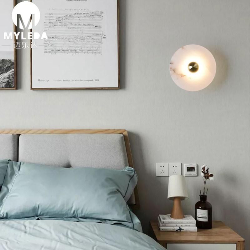 Modern Marble Brass Color Wall Lamp