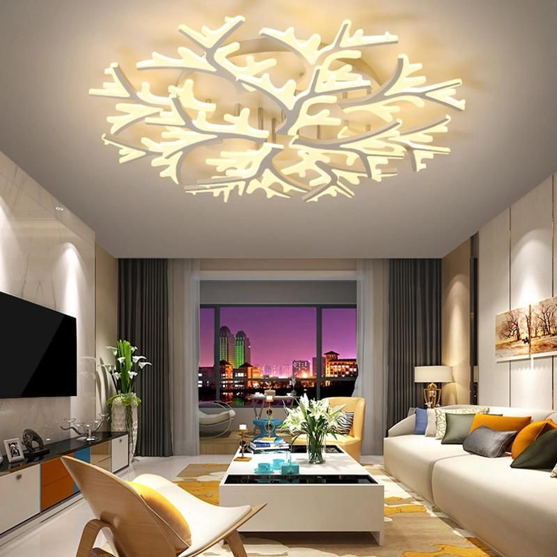Creative Art Personality Ceiling Light White Warm Living Room Lamp LED