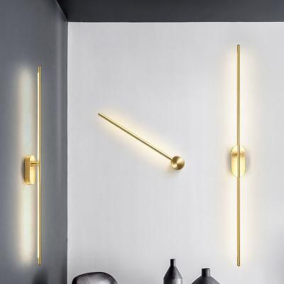 Light Luxury Copper Wall Light Living Room Bedroom Bedside Light Hotel Corridor Long Wall Lamp