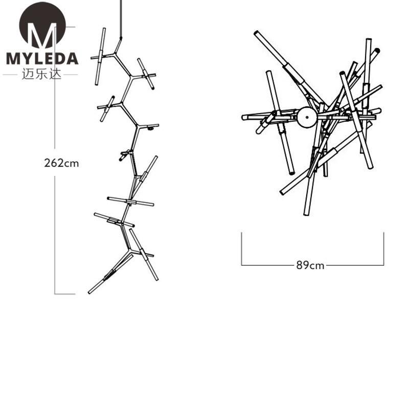 Villa Project Decoration Stainless Steel Ceiling LED Chandelier Light