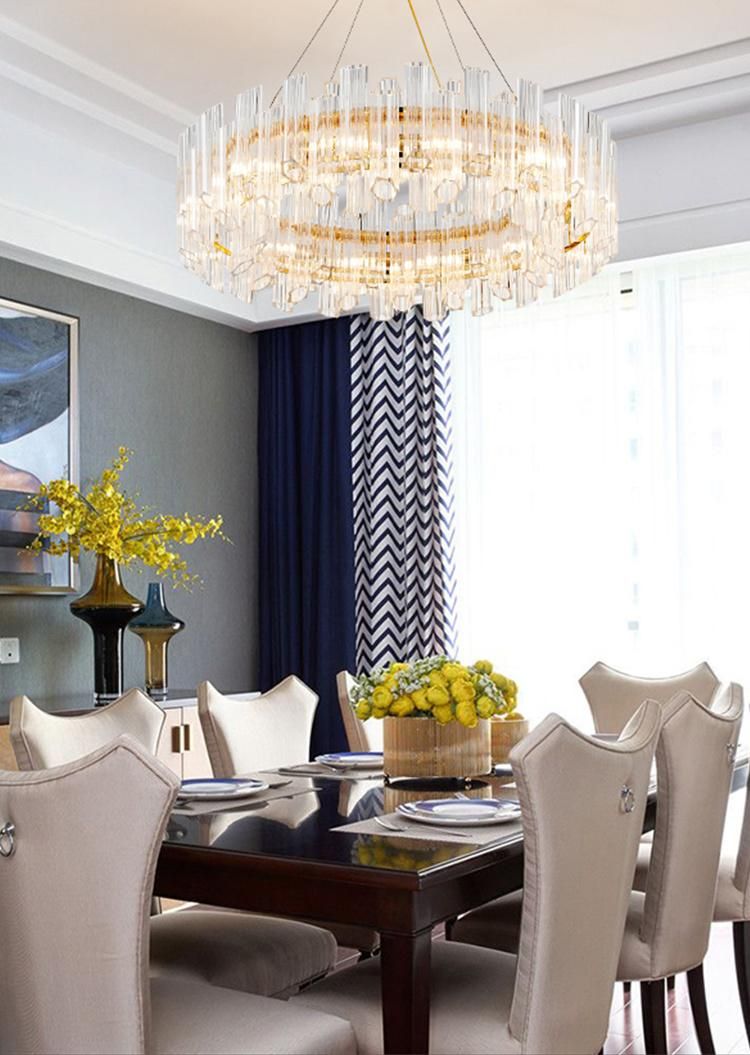 Post Modern Living Room Round Gold Pendant Light Chandelier, Alos Fit for Hotel Room