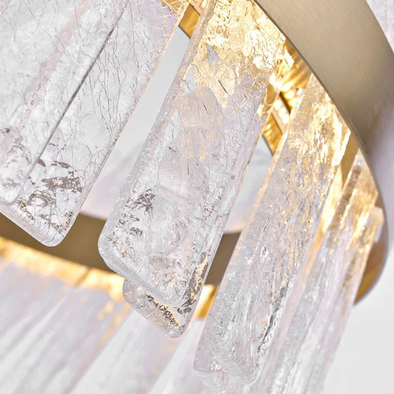 Golden Living Room Lamp Pendant Lamp Crystal Chandelier Bedroom Lamp Hotel
