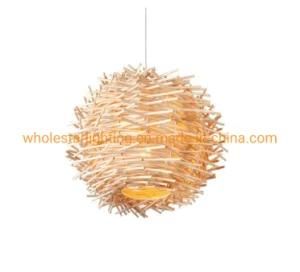 Rattan Lamp, Rattan Nest Pendant Lamp (WHP-379)