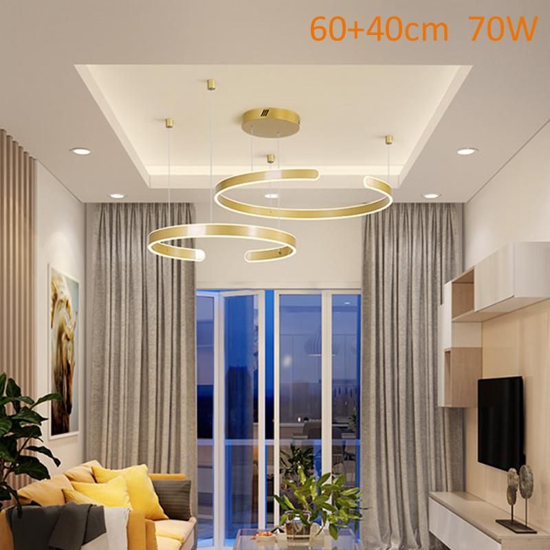Nordic Style Living Room Pendant Lighting Modern Ring Hall Lamps Restaurant Designer Chandelier