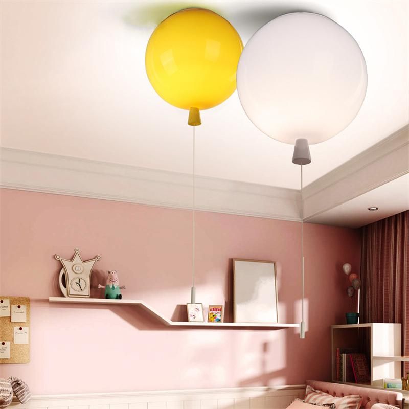 Modern 5 Colors Kids Acrylic Ceiling Light Fixtures Kids Room Home Decor Children Balloon Lamp (WH-MA-161)