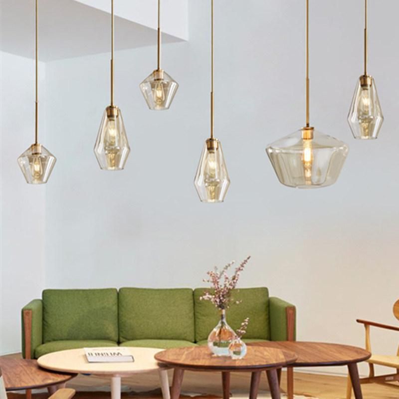 Post Modern Linear Pendant Light Diamond Shape Konstanz Elegant Clear Glass Pendant Lamp (WH-AP-302)