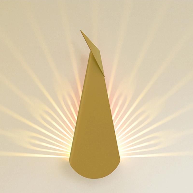 Modern Simple Personality Creative Staircase Corridor Light Peacock Bedroom Bedside Wall Lamp