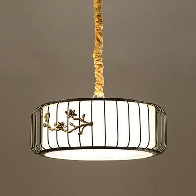 New Chinese Style Exhibition Hall Living Room Full Copper Pendant Lamp