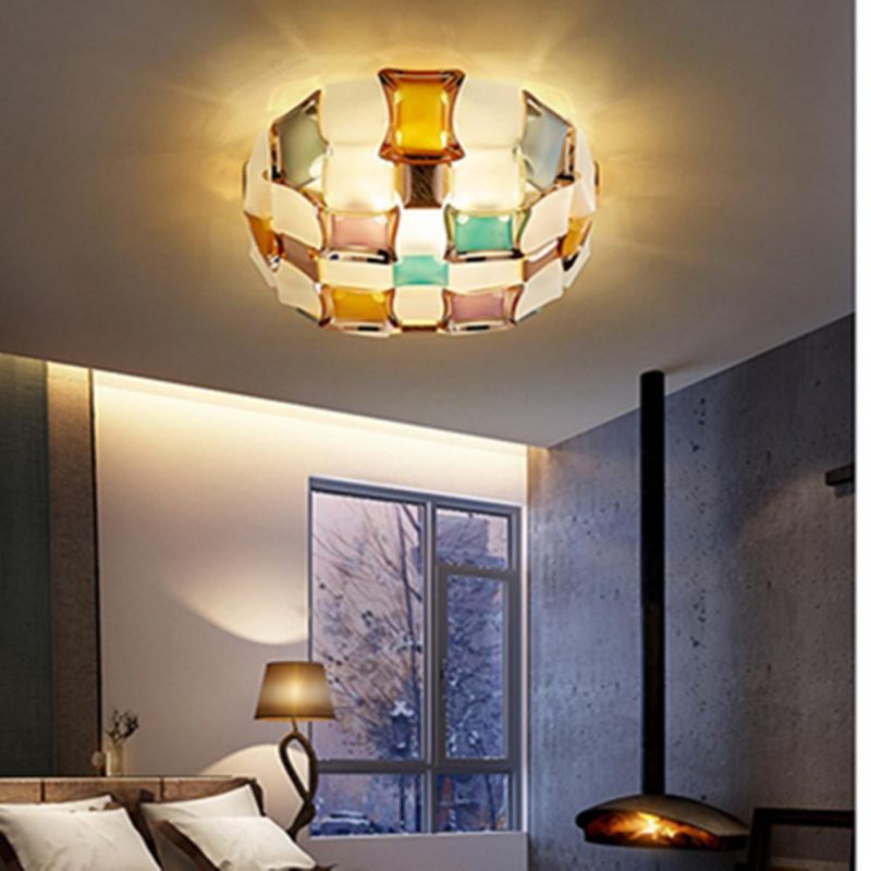Italy Design Colorful PVC Lattice LED Ceiling Light Creative Living Room Mida Wall/Ceiling Light (WH-OR-218)