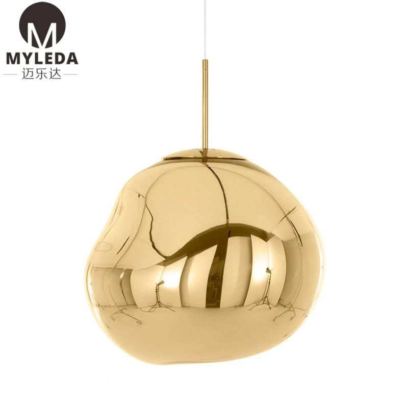 Fashion Modern Lamp Glass Hanging Pendant Light in Rose Gold/Gold/Chrome