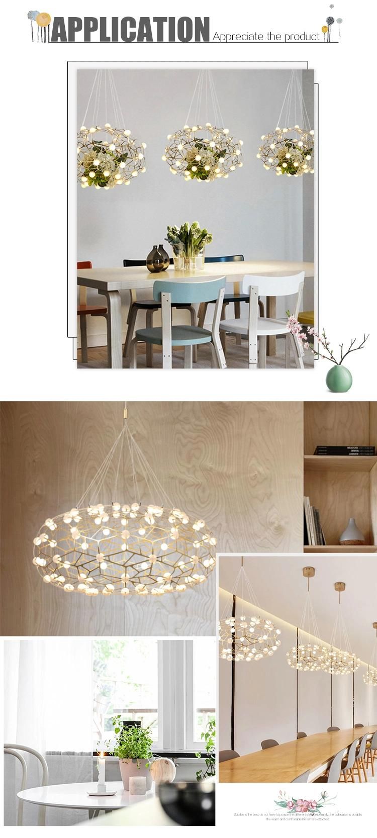 LED Color Changing Stainless Steel Conductive Paint LED Chandelier