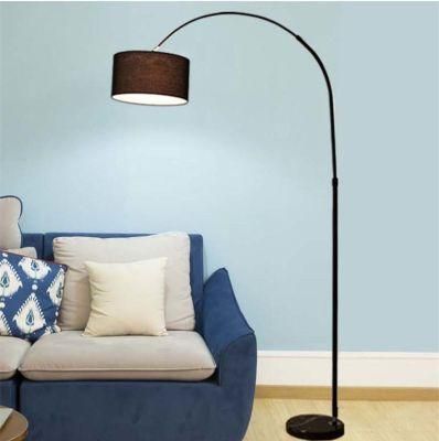 Flexible Lamp Standing Contemporary Black Metal Arc Designer Arch Huge Carving Luxury Crystal Timber Wooden / Rattan Floor Lamps for Living Room