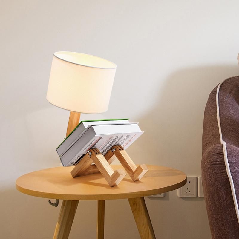 Vintage Wooden Table Lamps Bedside Lamps Designer Reading Light LED