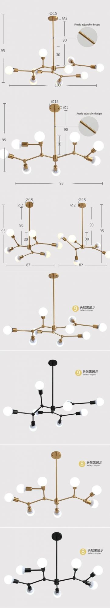 Molecule LED Ceiling Chandelier Lighting Home Illumination Ceiling Lamp Bedroom Pendant Chandeliers Creative Home Light Fixture