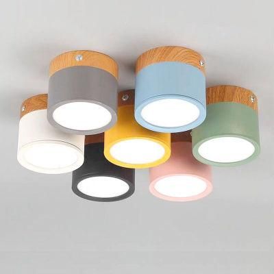 LED Downlight Dimmable 5W 7W 9W12W15W Nordic Wood Modern LED Surface Mounted Ceiling Light (WH-WA-13)
