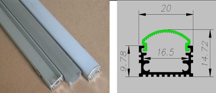 Excellent Heat Dissipation Aluminium Profile with PC Cover for LED Strip Light)