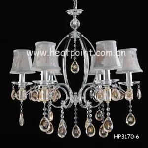 Indoor Crystal Chandelier Lamp with Shades (HP3170-6)