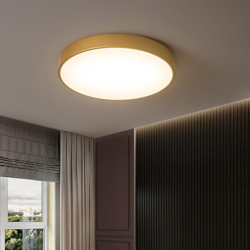 All Copper LED Ceiling Lamp Nordic Bedroom Lamp Modern Balcony Lamp