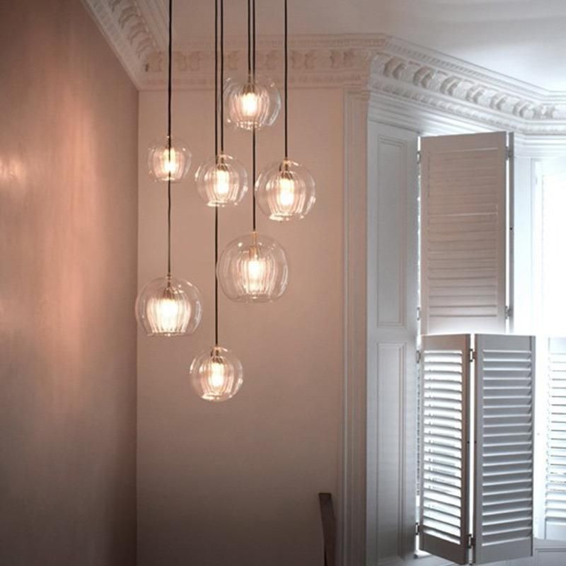 Nordic LED Glass Pendant Light Modern Kitchen Hanging Lights Bar Industrial Lamp (WH-GP-87)