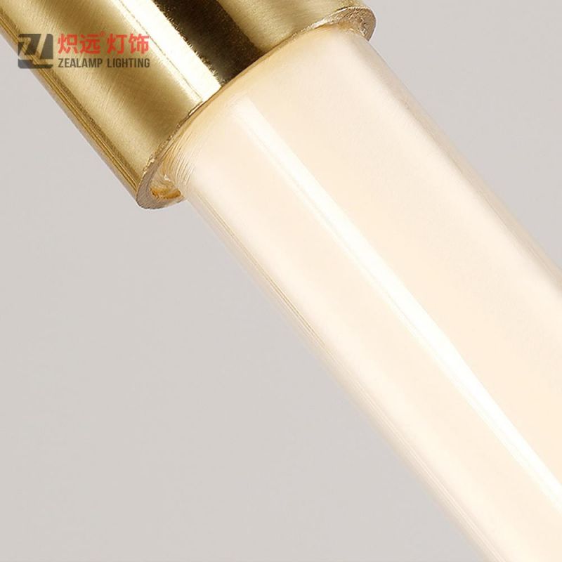 LED Light Glass Tube Bedside Pendent Lamp