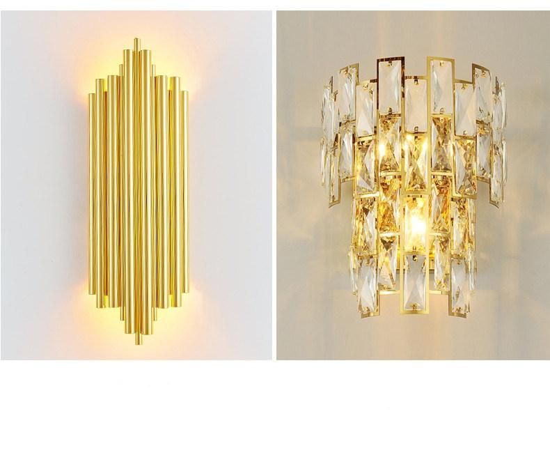 Modern Style Popular Gold Color Wall Lamp E14 Bulb for Bedside, Staircase, Doorway