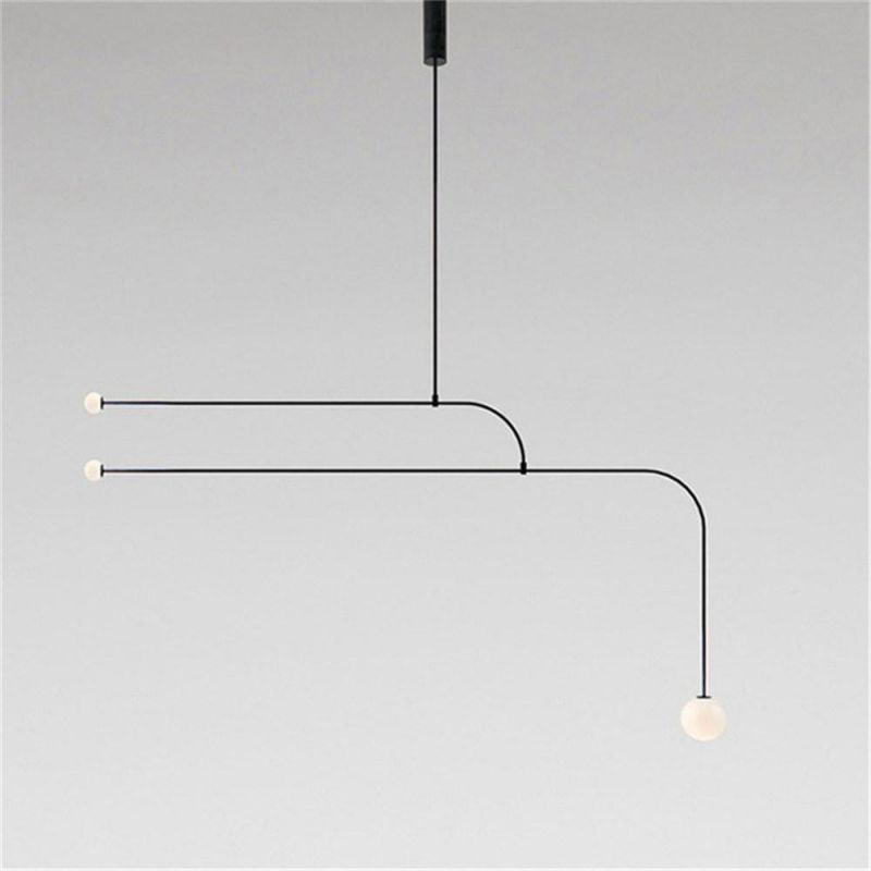 Modern Iron Geometric LED Pendant Lights Bedroom Living Room Home Decor Hanging Lights Nordic Simple Iron Line LED Hanglamp