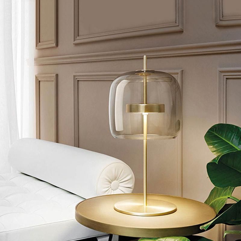 Nordic Glass Table Lamp Bedroom Bedside Living Room Modern Desk Light